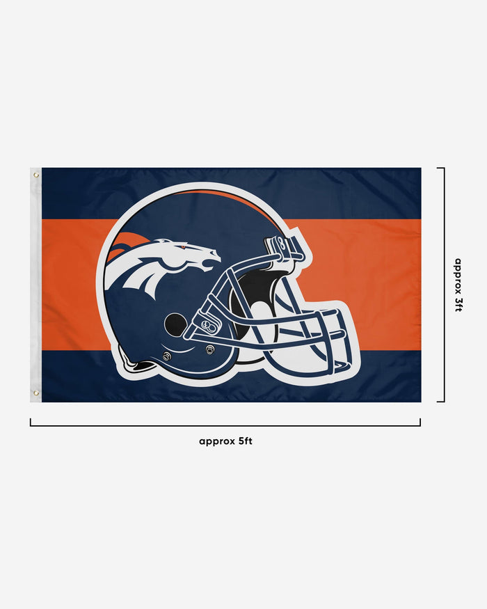 Denver Broncos Helmet Horizontal Flag FOCO - FOCO.com