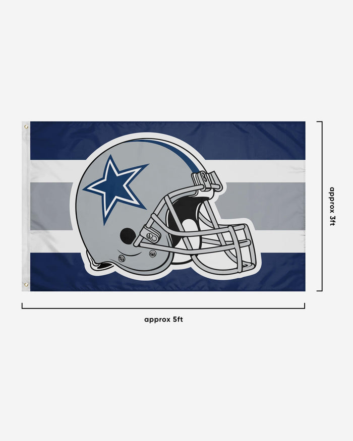 Dallas Cowboys Helmet Horizontal Flag FOCO - FOCO.com