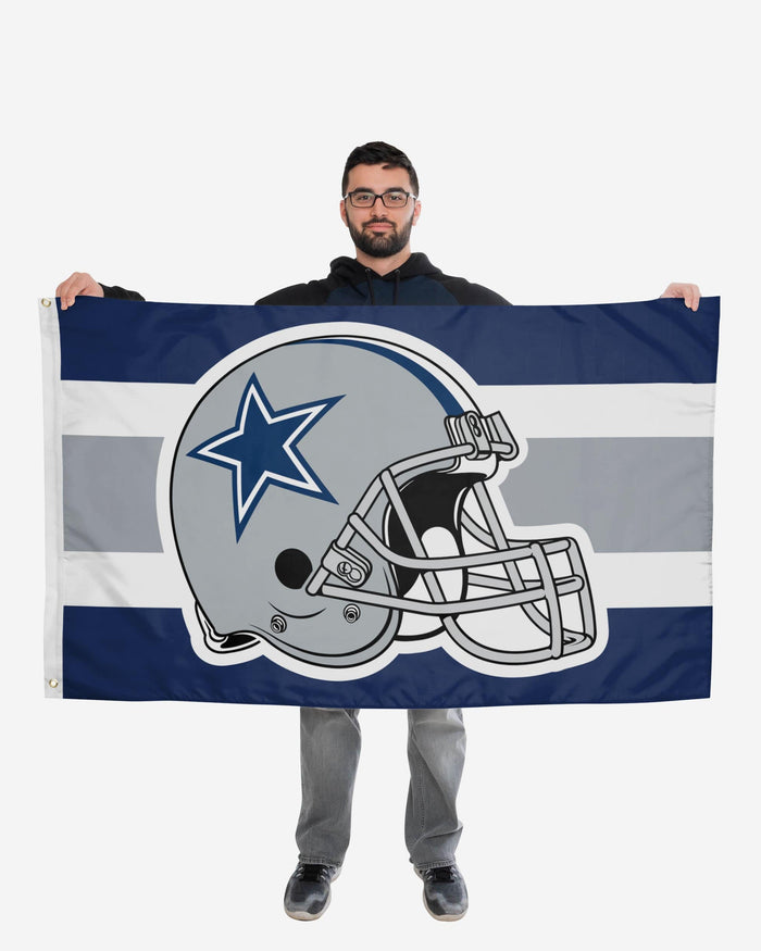 Dallas Cowboys Helmet Horizontal Flag FOCO - FOCO.com