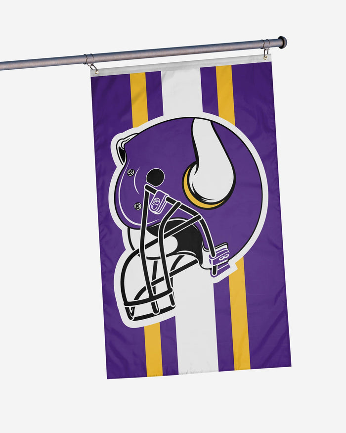 Minnesota Vikings Helmet Horizontal Flag FOCO - FOCO.com