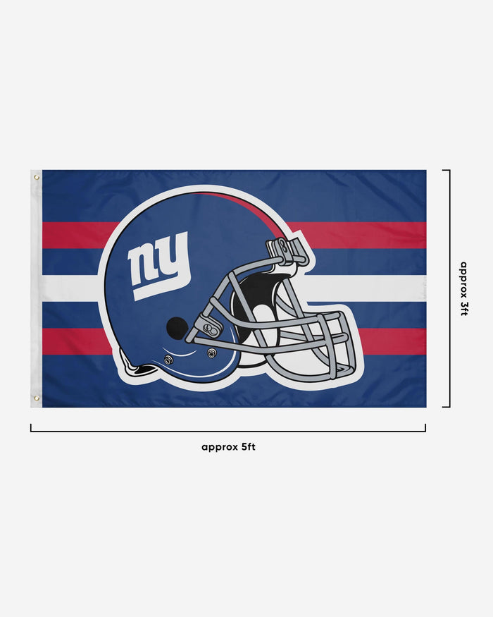 New York Giants Helmet Horizontal Flag FOCO - FOCO.com