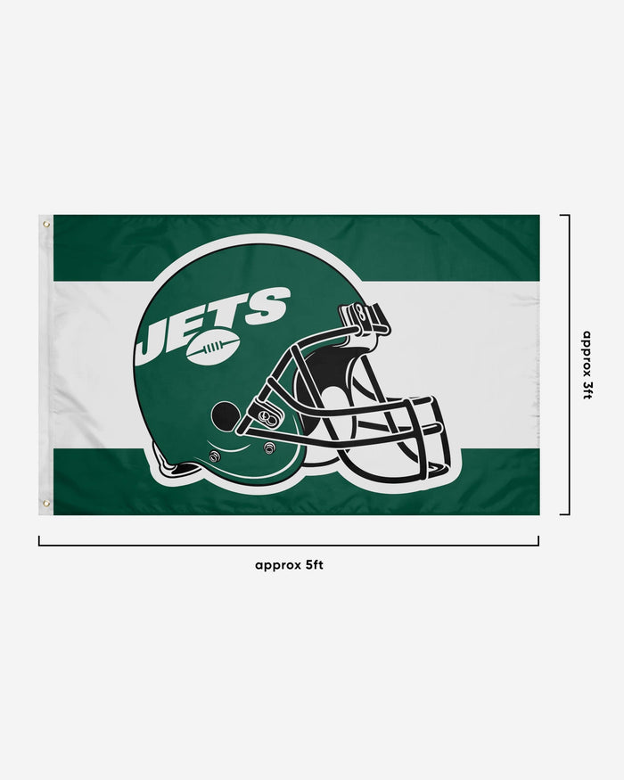New York Jets Helmet Horizontal Flag FOCO - FOCO.com