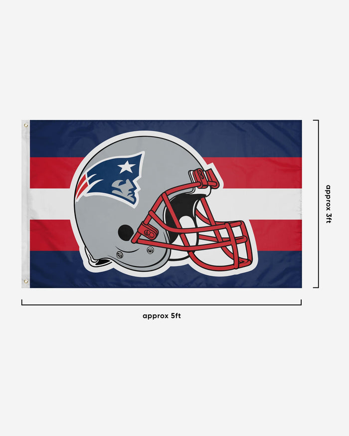New England Patriots Helmet Horizontal Flag FOCO - FOCO.com