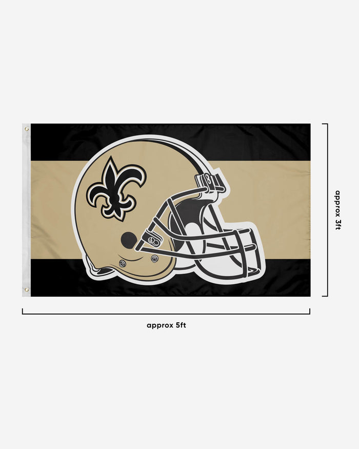 New Orleans Saints Helmet Horizontal Flag FOCO - FOCO.com