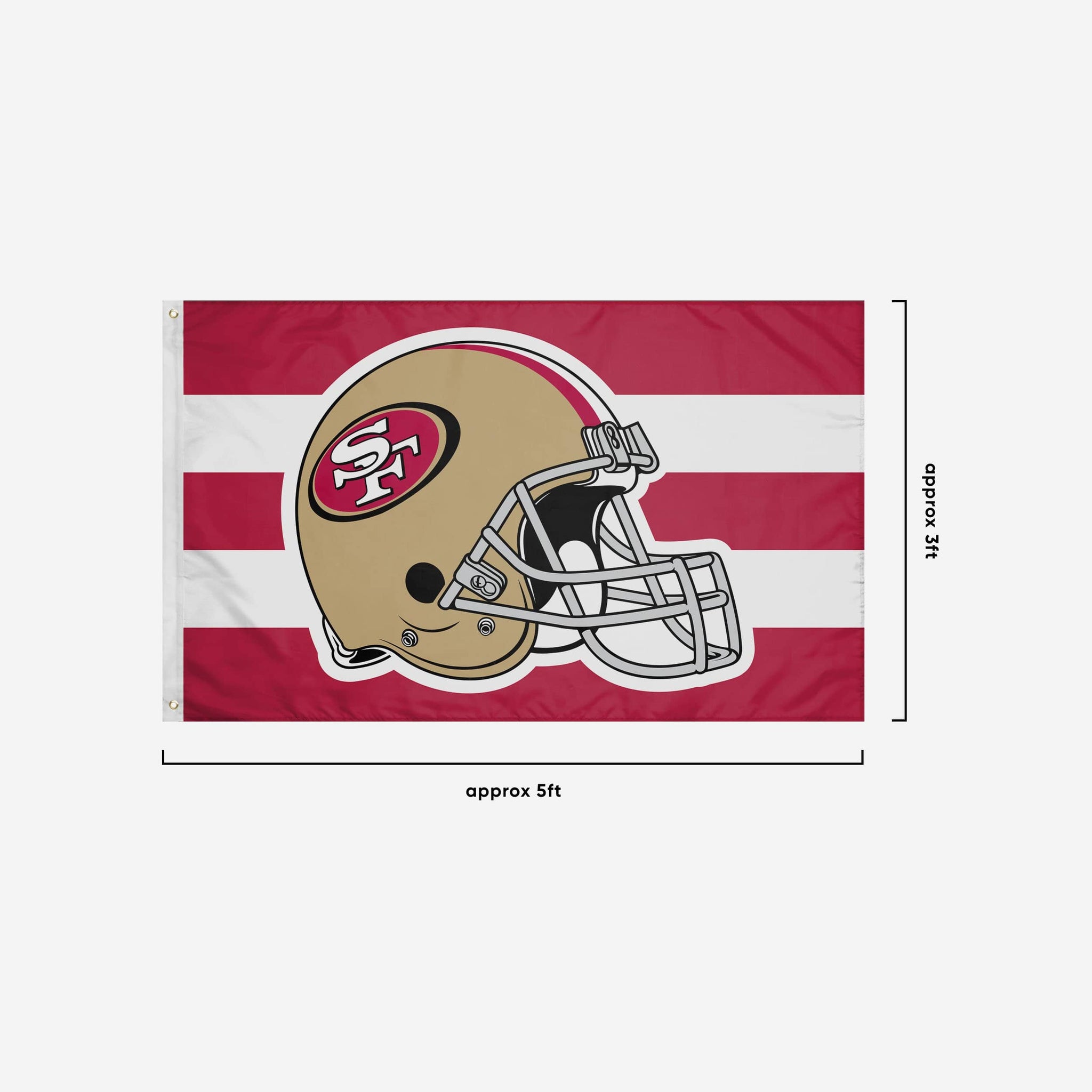 San Francisco 49ers Helmet Horizontal Flag FOCO San Francisco 49ers Helmet Horizontal Flag FOCO
