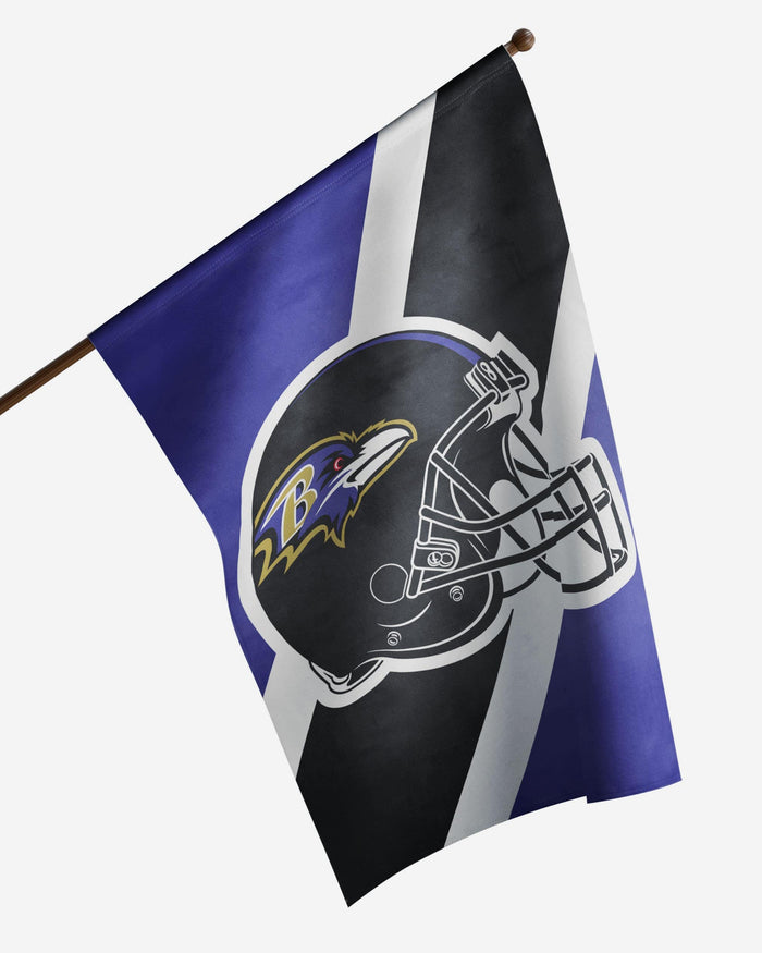 Baltimore Ravens Helmet Vertical Flag FOCO - FOCO.com