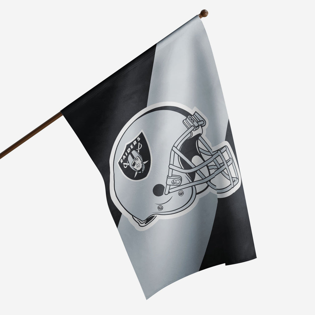 Las Vegas Raiders Helmet Vertical Flag FOCO - FOCO.com
