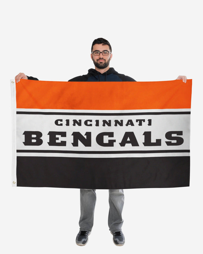 Cincinnati Bengals Horizontal Flag FOCO - FOCO.com