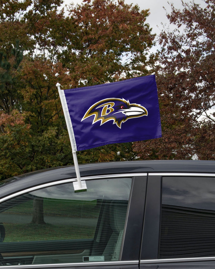 Baltimore Ravens 2 Pack Solid Car Flag FOCO - FOCO.com