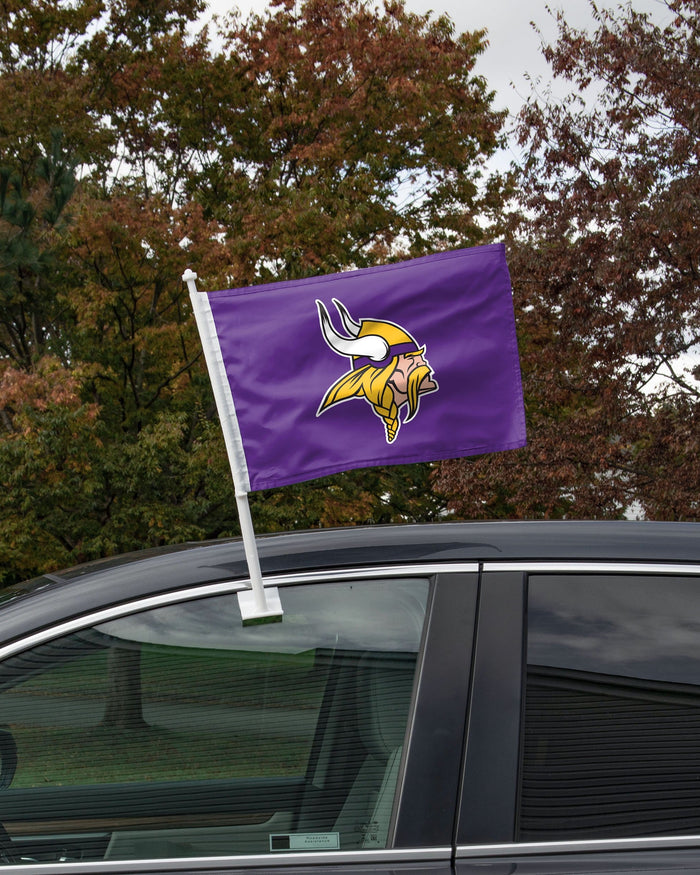 Minnesota Vikings 2 Pack Solid Car Flag FOCO - FOCO.com