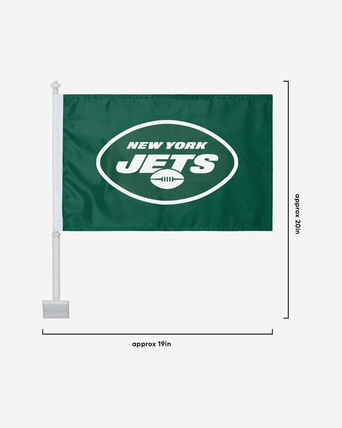 New York Jets 2 Pack Solid Car Flag FOCO - FOCO.com