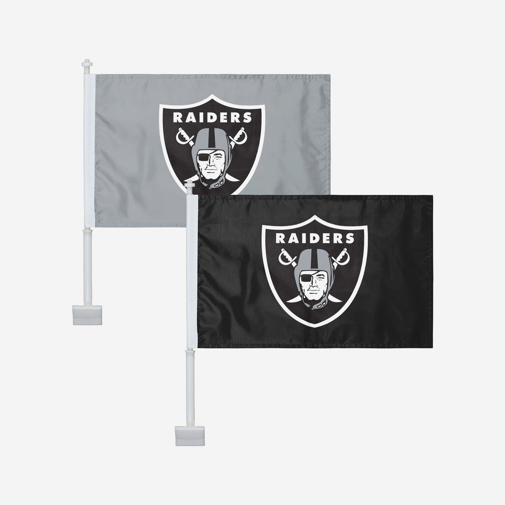 Las Vegas Raiders 2 Pack Solid Car Flag FOCO - FOCO.com