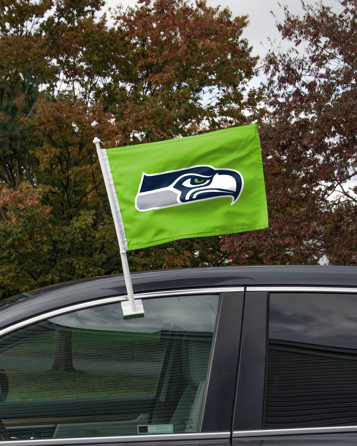 Seattle Seahawks 2 Pack Solid Car Flag FOCO - FOCO.com