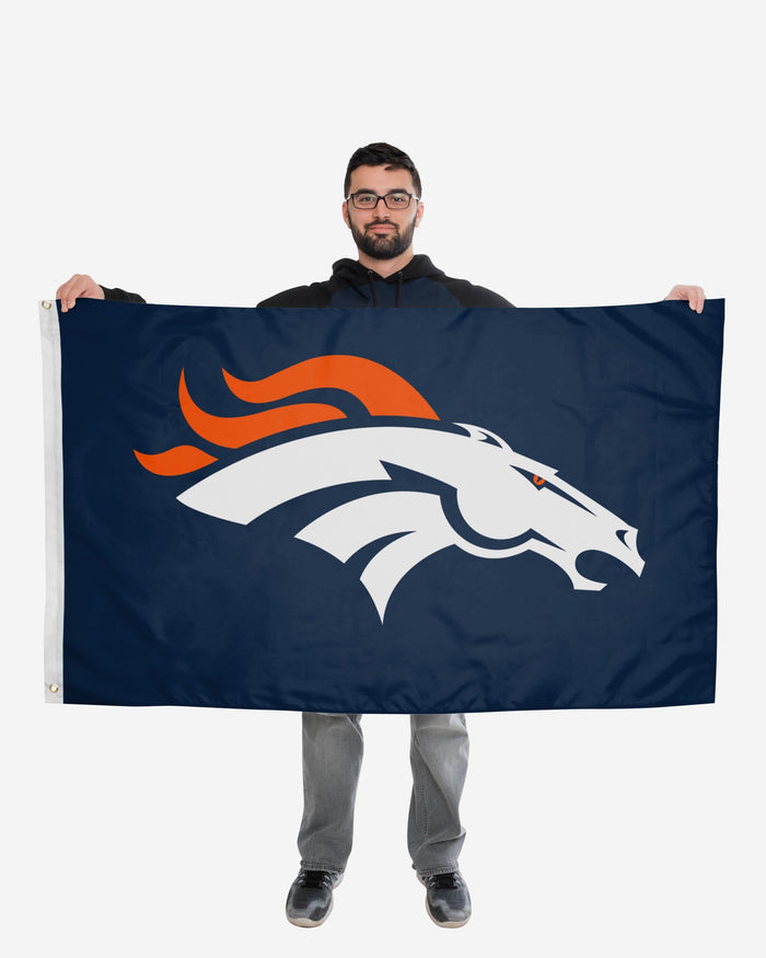 Denver Broncos Solid Horizontal Flag FOCO - FOCO.com