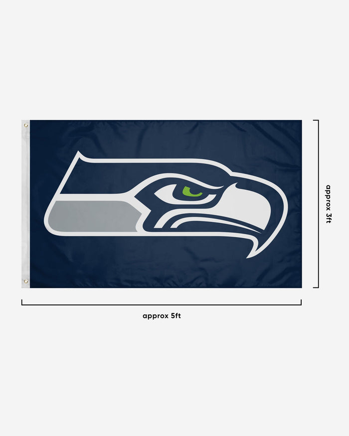 Seattle Seahawks Solid Horizontal Flag FOCO - FOCO.com