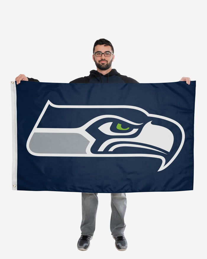 Seattle Seahawks Solid Horizontal Flag FOCO - FOCO.com