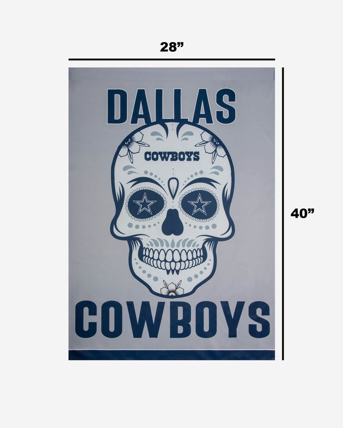 Dallas Cowboys Day Of The Dead Vertical Flag FOCO - FOCO.com