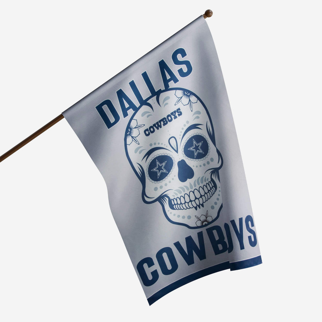 Dallas Cowboys Day Of The Dead Vertical Flag FOCO - FOCO.com