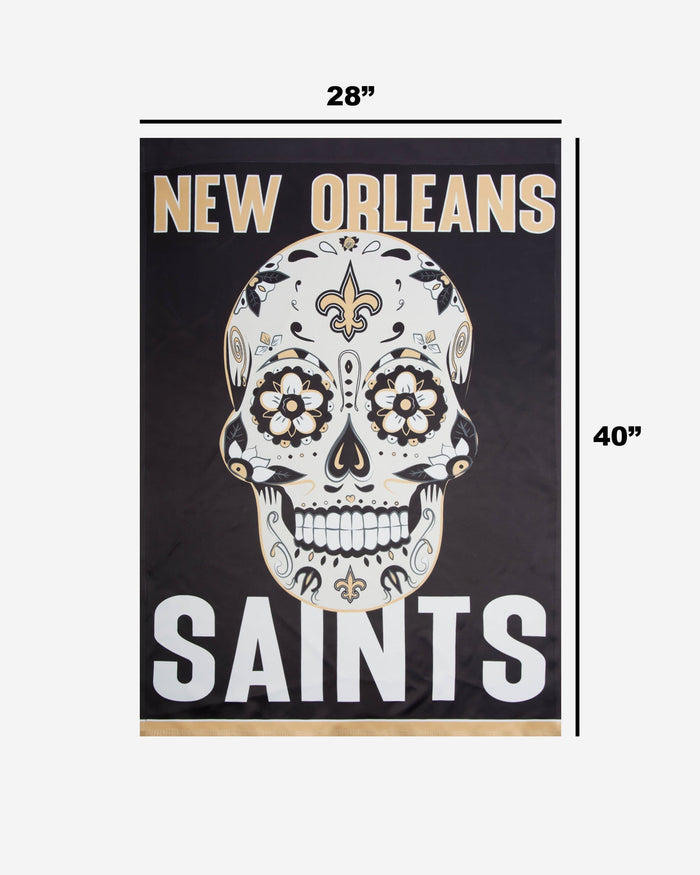 New Orleans Saints Day Of The Dead Vertical Flag FOCO - FOCO.com