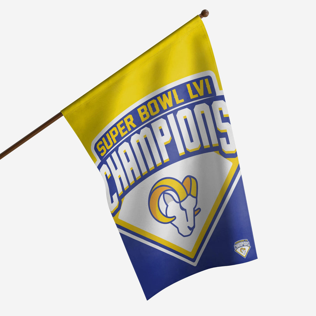 Los Angeles Rams Super Bowl LVI Champions Vertical Flag FOCO - FOCO.com
