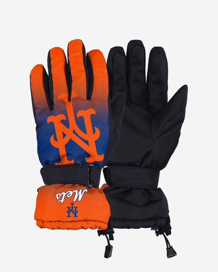 New York Mets Gradient Big Logo Insulated Gloves FOCO S/M - FOCO.com