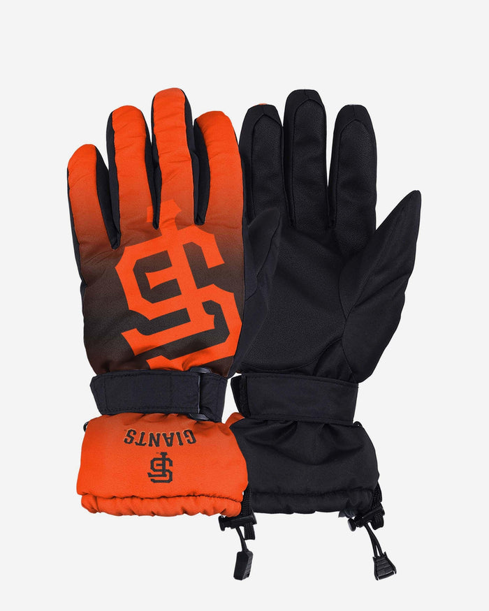 San Francisco Giants Gradient Big Logo Insulated Gloves FOCO S/M - FOCO.com