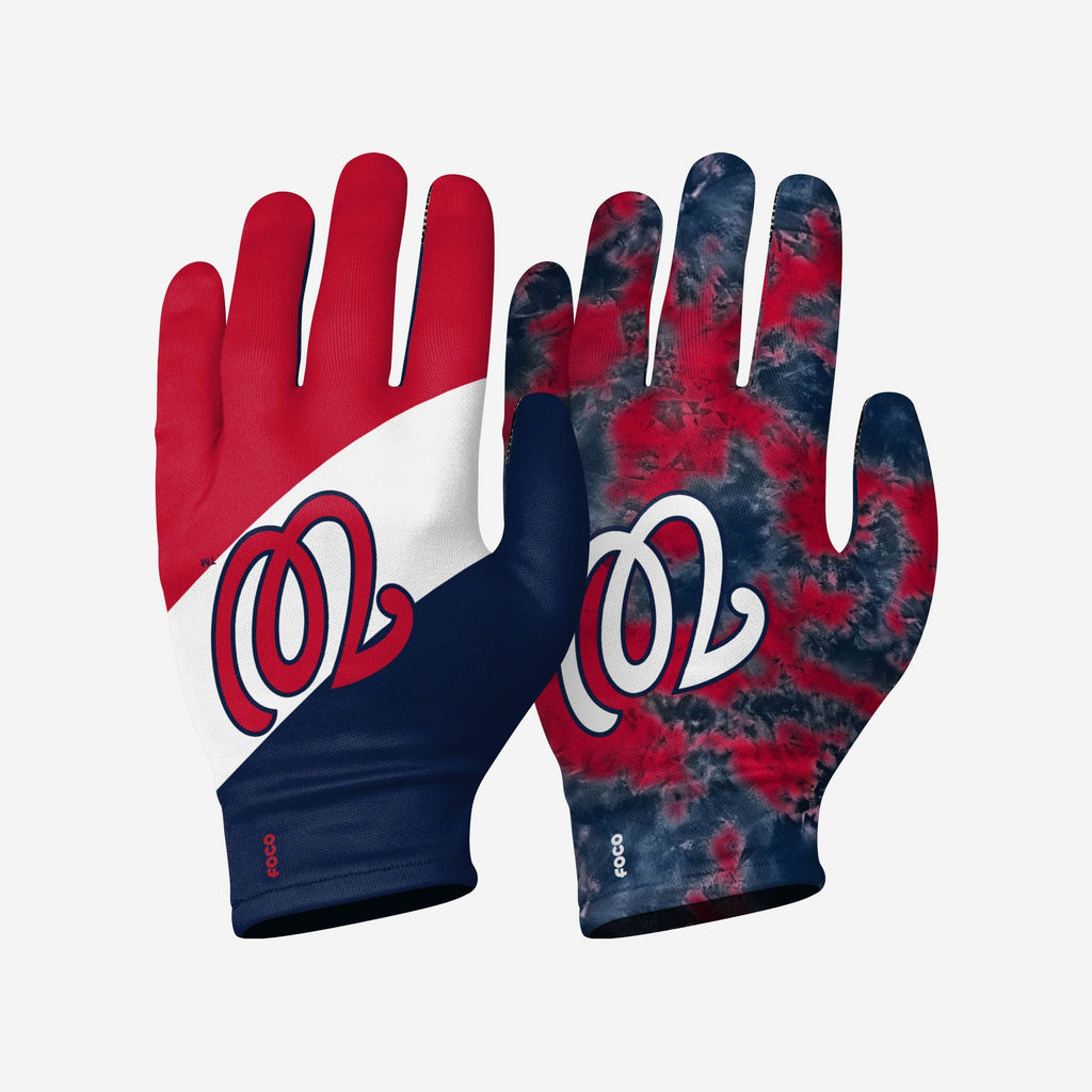 Washington Nationals 2 Pack Reusable Stretch Gloves FOCO S/M - FOCO.com