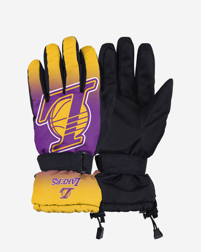 Los Angeles Lakers Gradient Big Logo Insulated Gloves FOCO S/M - FOCO.com