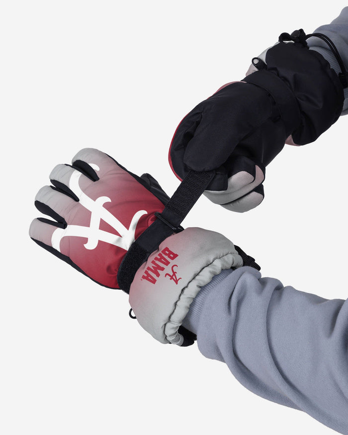 Alabama Crimson Tide Gradient Big Logo Insulated Gloves FOCO - FOCO.com