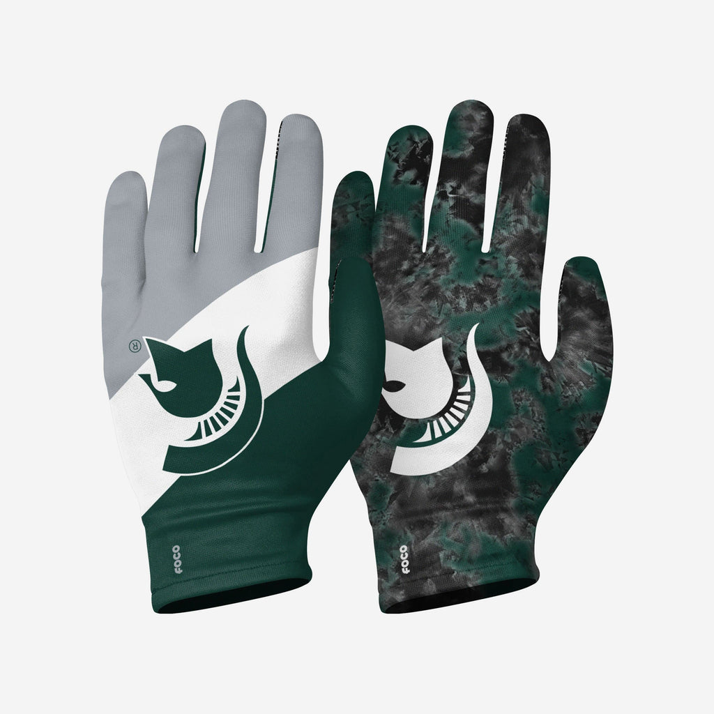 Michigan State Spartans 2 Pack Reusable Stretch Gloves FOCO S/M - FOCO.com