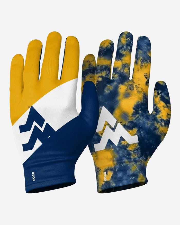 West Virginia Mountaineers 2 Pack Reusable Stretch Gloves FOCO S/M - FOCO.com