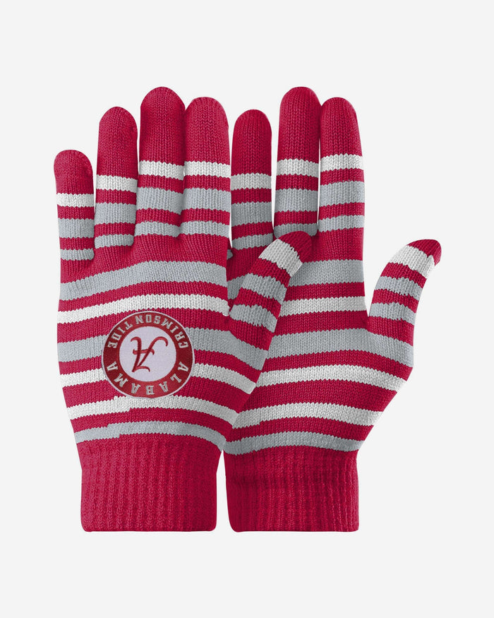 Alabama Crimson Tide Stripe Finger Stretch Glove FOCO - FOCO.com