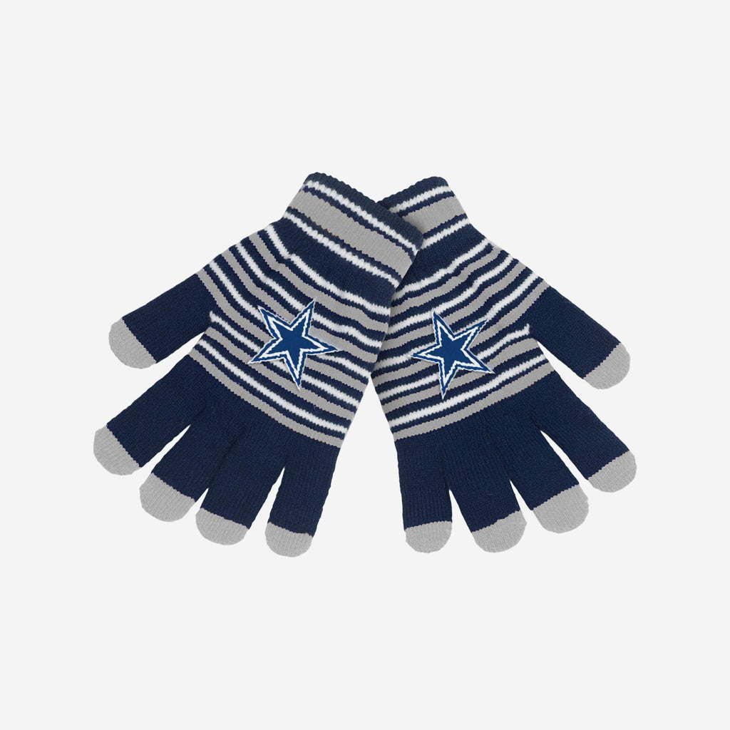 Dallas Cowboys Acrylic Stripe Gloves FOCO - FOCO.com
