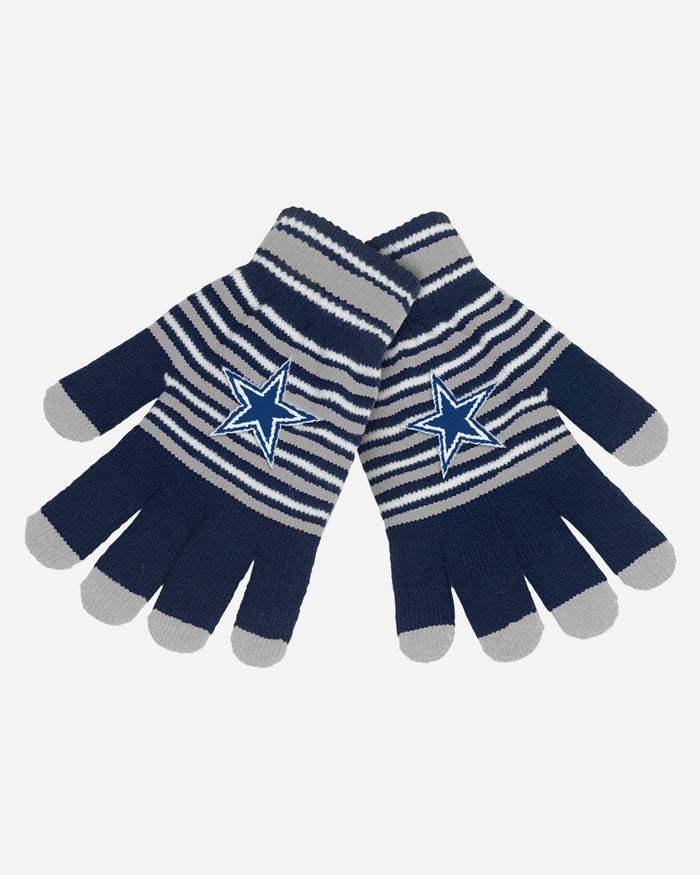 Dallas Cowboys Acrylic Stripe Gloves FOCO - FOCO.com