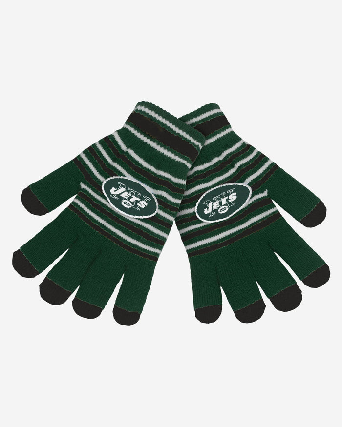 New York Jets Acrylic Stripe Gloves FOCO - FOCO.com