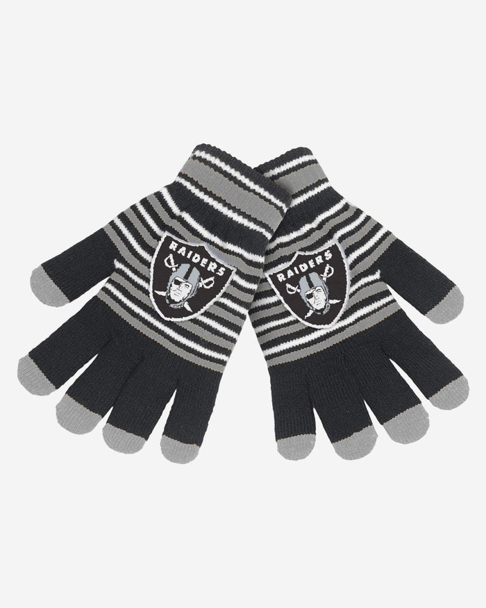 Las Vegas Raiders Acrylic Stripe Gloves FOCO - FOCO.com