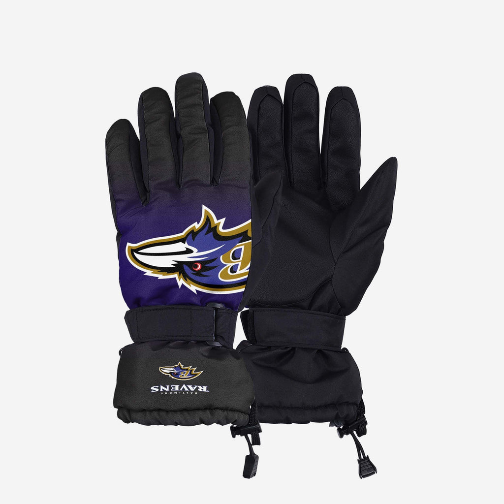 Baltimore Ravens Gradient Big Logo Insulated Gloves FOCO S/M - FOCO.com