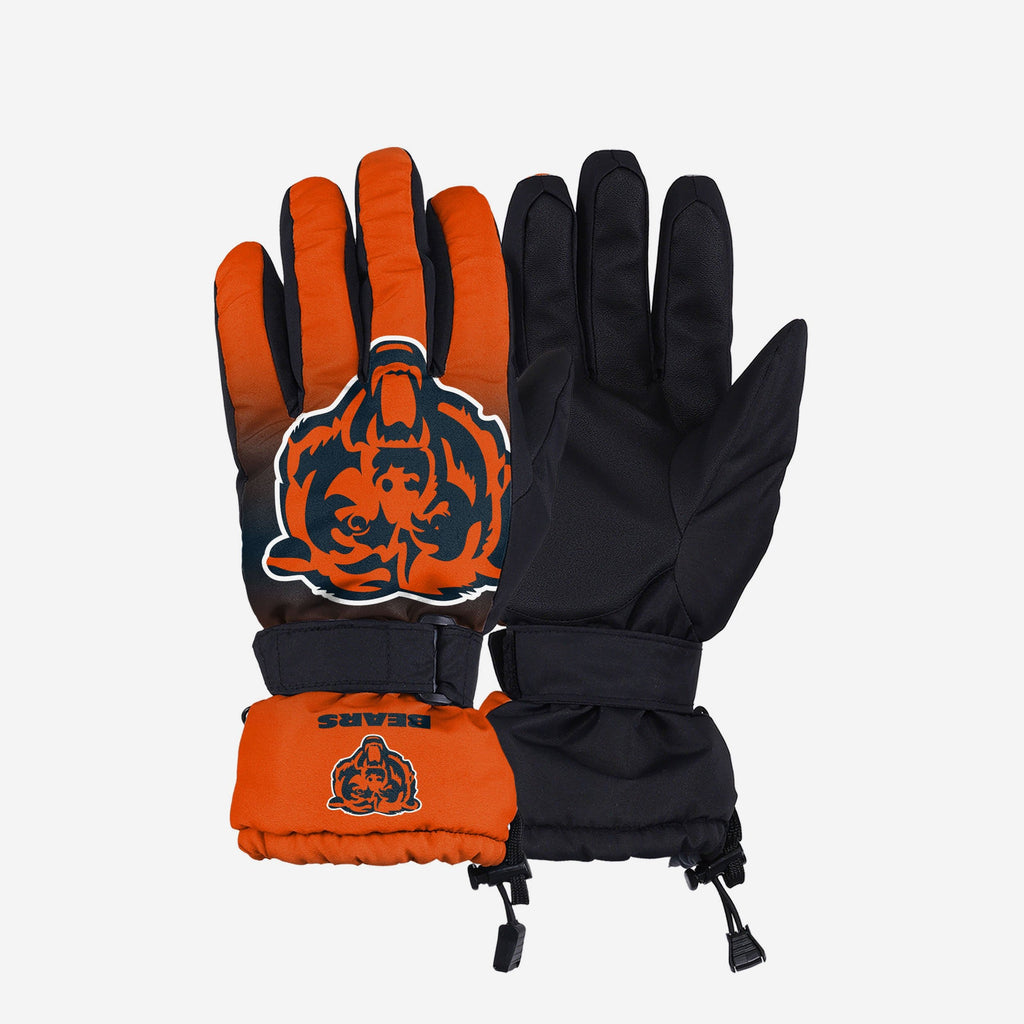 Chicago Bears Gradient Big Logo Insulated Gloves FOCO S/M - FOCO.com