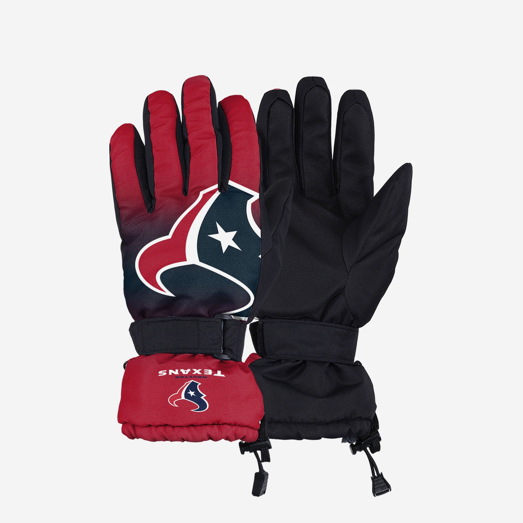 Houston Texans Gradient Logo Insulated Gloves FOCO S/M - FOCO.com