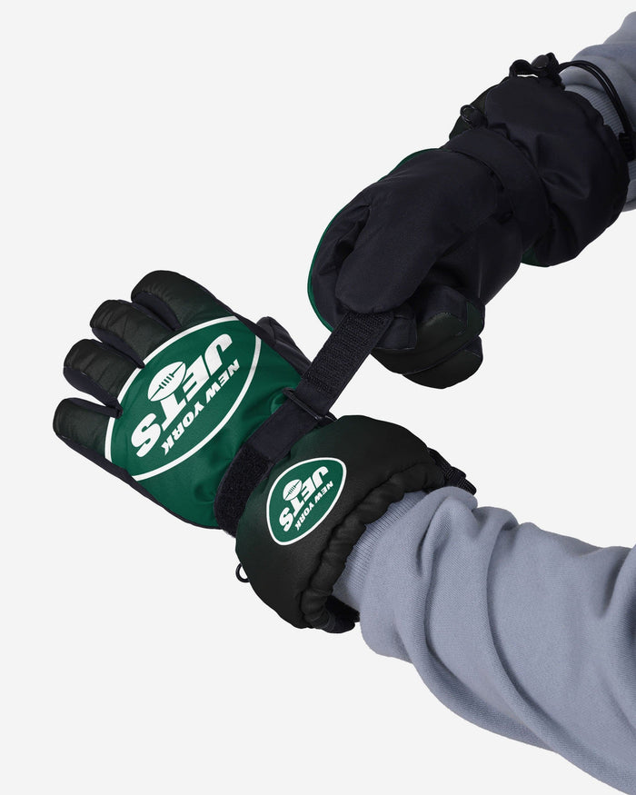 New York Jets Gradient Big Logo Insulated Gloves FOCO - FOCO.com