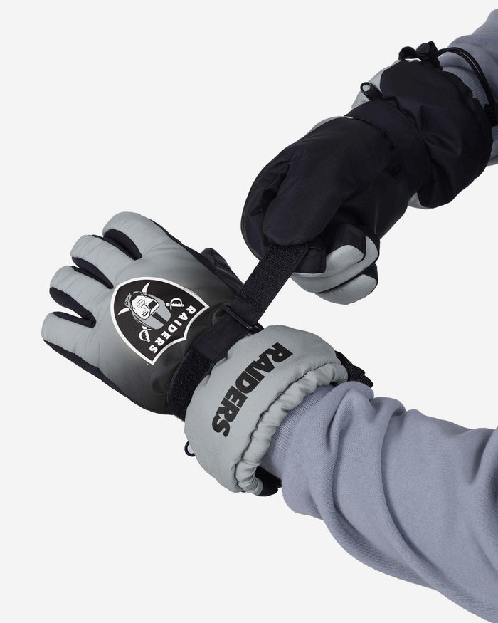 Las Vegas Raiders Gradient Big Logo Insulated Gloves FOCO - FOCO.com