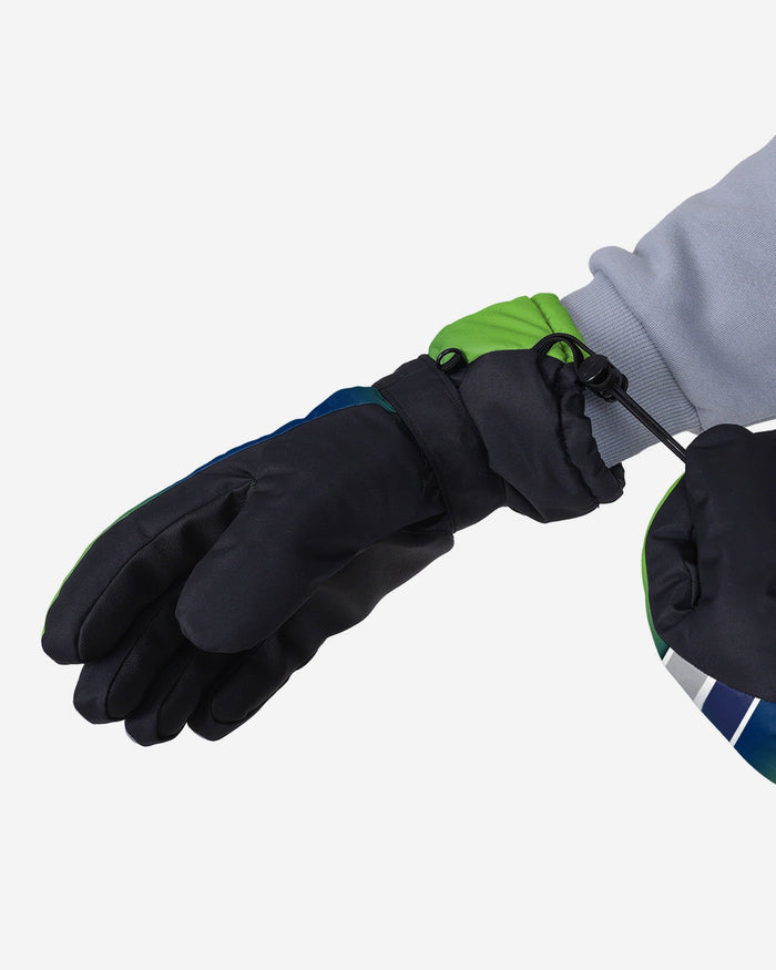Seattle Seahawks Gradient Big Logo Insulated Gloves FOCO - FOCO.com