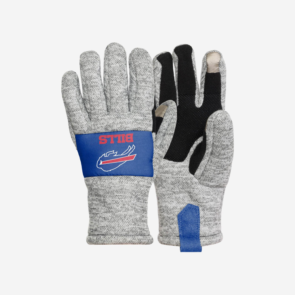 Buffalo Bills Heather Grey Insulated Gloves FOCO S/M - FOCO.com