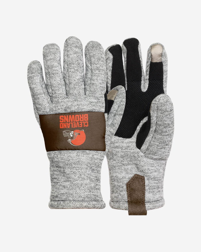 Cleveland Browns Heather Grey Insulated Gloves FOCO S/M - FOCO.com