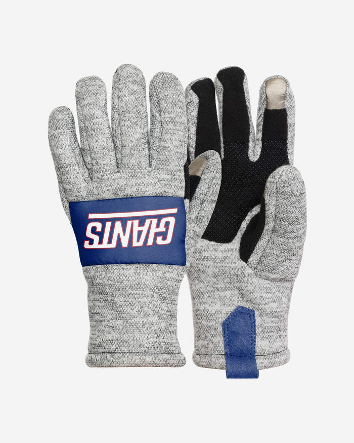 New York Giants Heather Grey Insulated Gloves FOCO S/M - FOCO.com