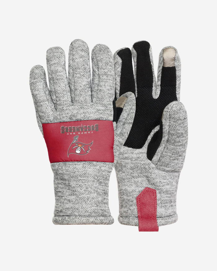 Tampa Bay Buccaneers Heather Grey Insulated Gloves FOCO S/M - FOCO.com