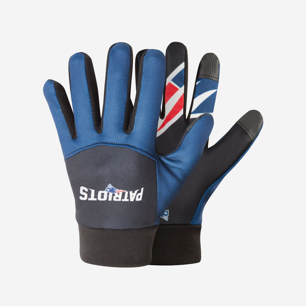 New England Patriots Palm Logo Texting Gloves FOCO - FOCO.com