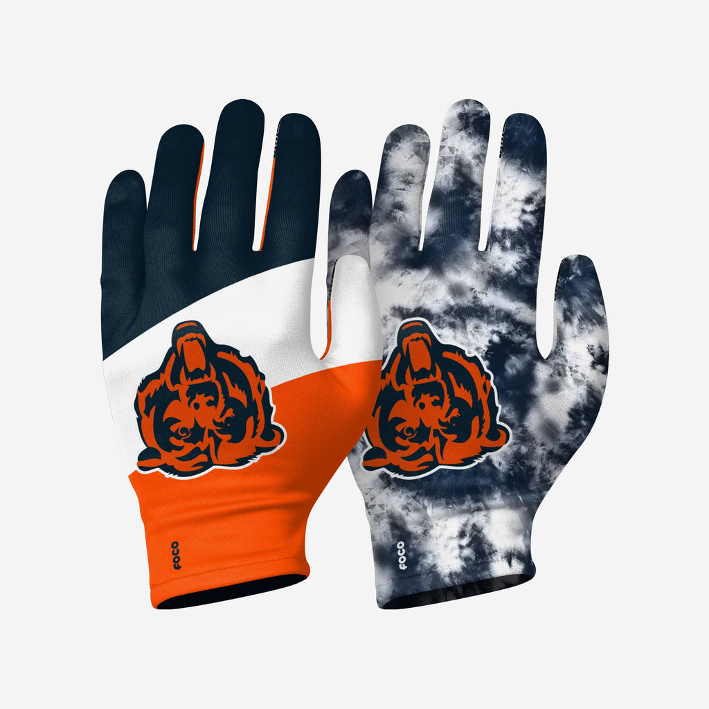 Chicago Bears 2 Pack Reusable Stretch Gloves FOCO S/M - FOCO.com