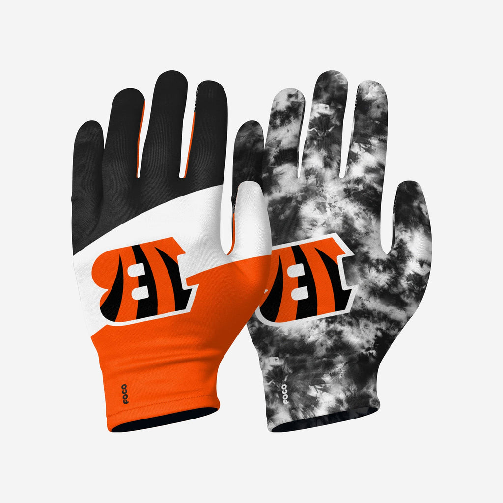 Cincinnati Bengals 2 Pack Reusable Stretch Gloves FOCO S/M - FOCO.com