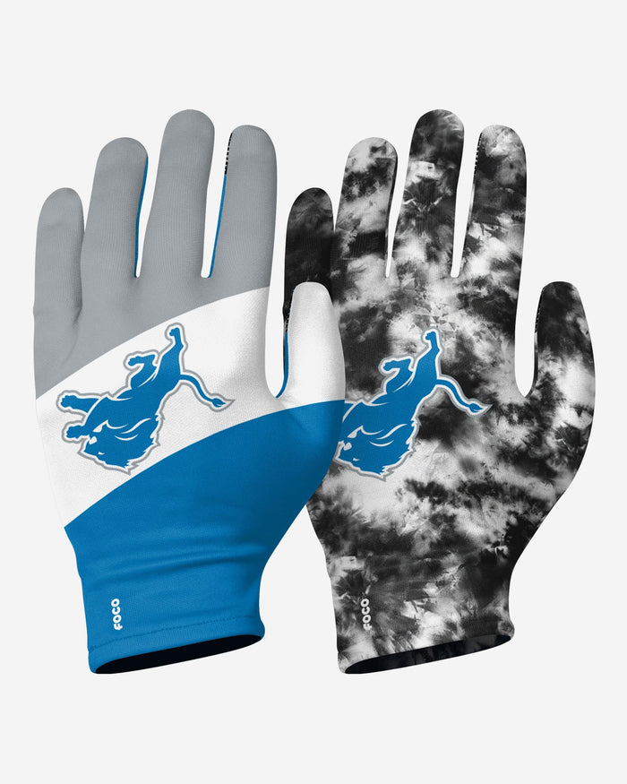 Detroit Lions 2 Pack Reusable Stretch Gloves FOCO S/M - FOCO.com